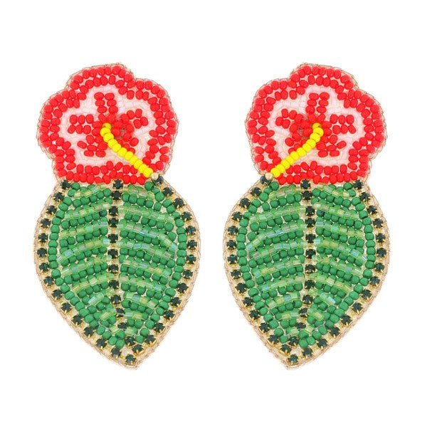 A Day In Paradise Beaded Earrings - Uptown Boutique Ramona