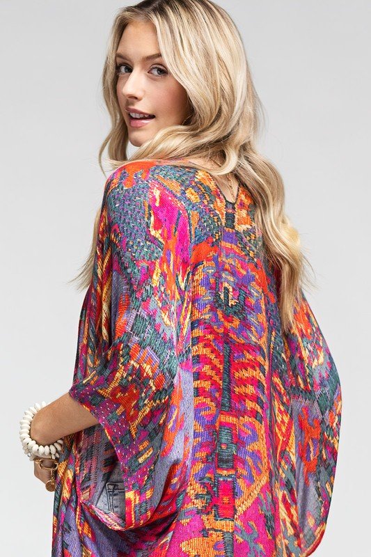 A Little Fabulous Printed Kimono - Uptown Boutique Ramona