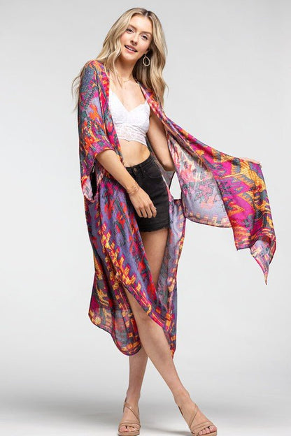 A Little Fabulous Printed Kimono - Uptown Boutique Ramona