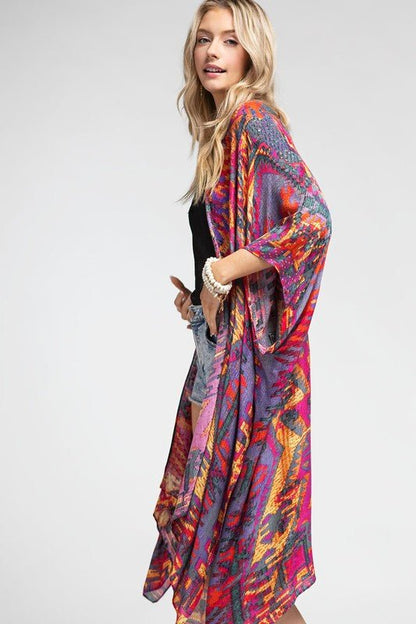 A Little Fabulous Printed Kimono - Uptown Boutique Ramona