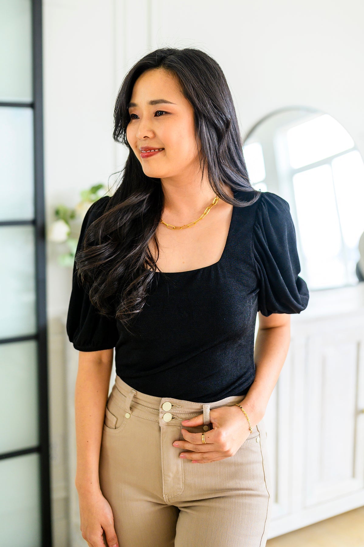 A Total Vision Square Neck Bodysuit (Online Exclusive) - Uptown Boutique Ramona