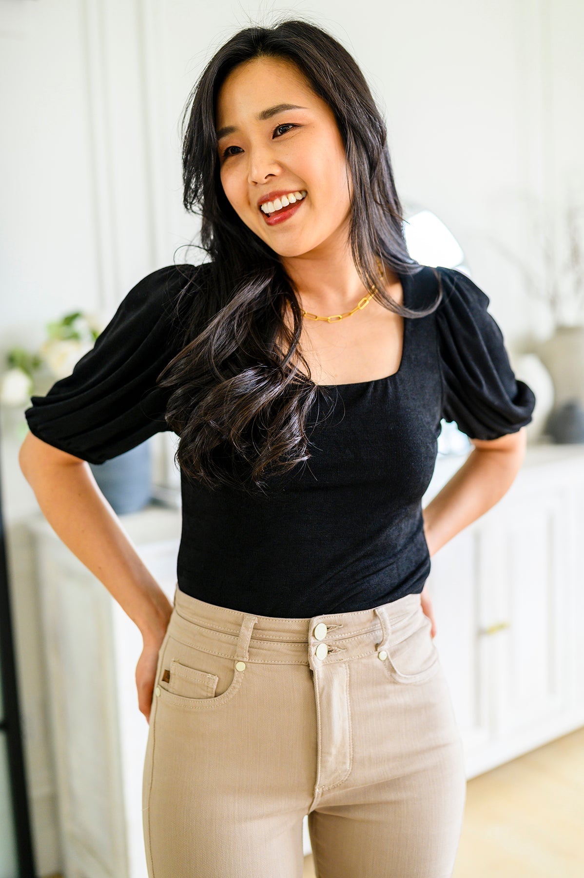 A Total Vision Square Neck Bodysuit (Online Exclusive) - Uptown Boutique Ramona