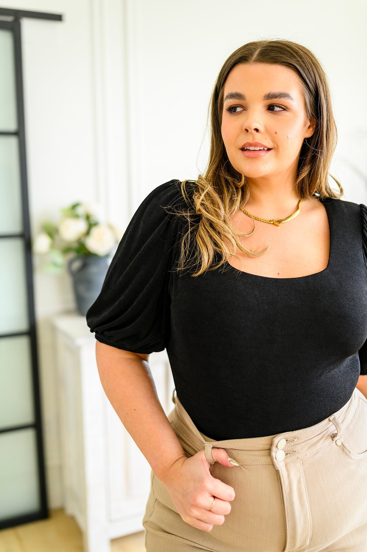 A Total Vision Square Neck Bodysuit (Online Exclusive) - Uptown Boutique Ramona