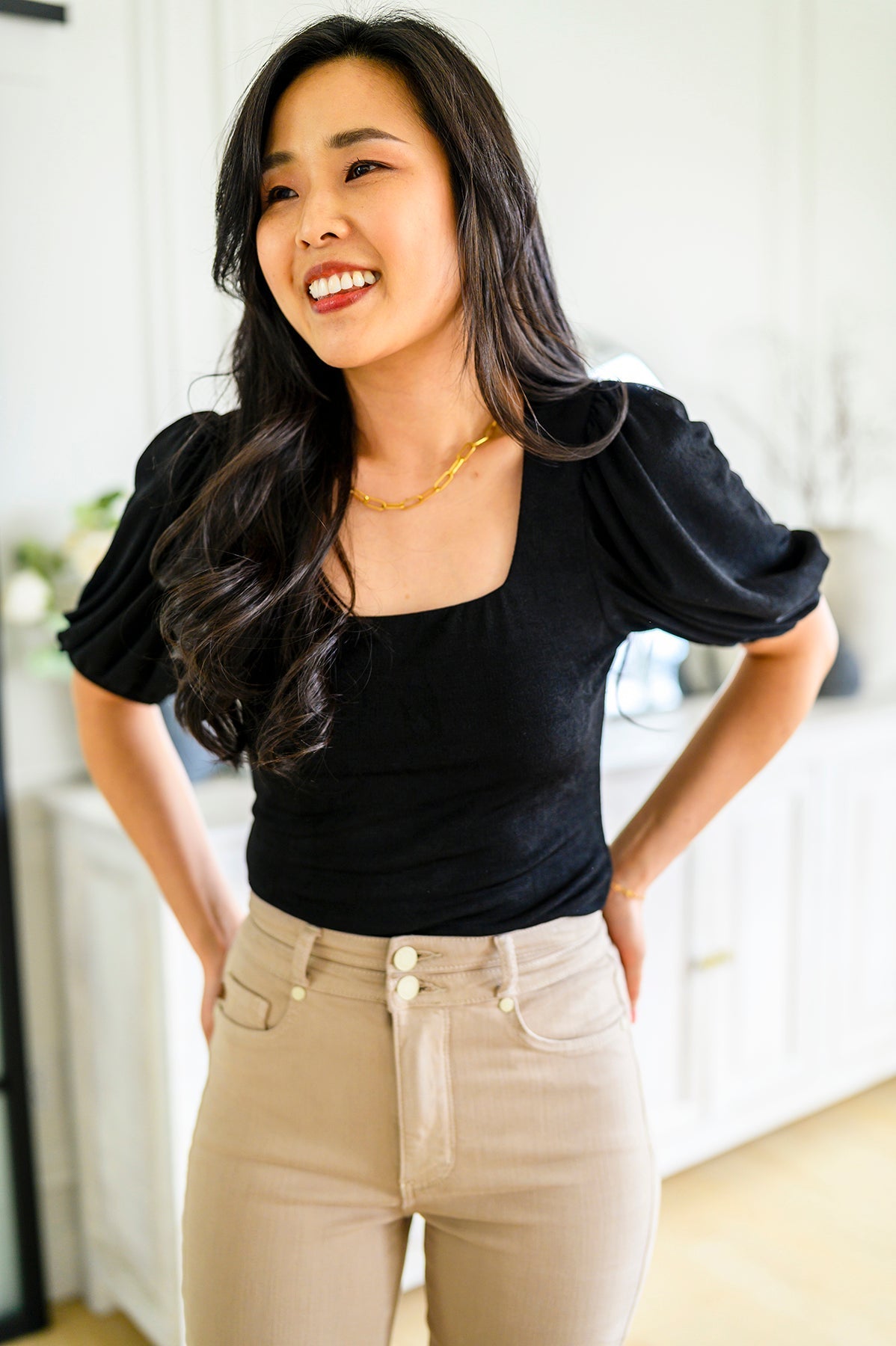 A Total Vision Square Neck Bodysuit (Online Exclusive) - Uptown Boutique Ramona