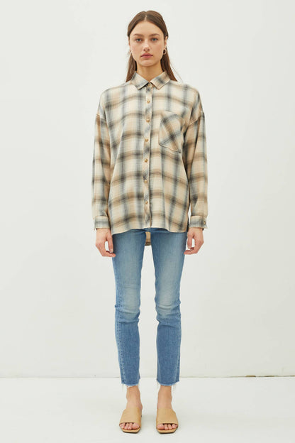 ALL IN THE DETAILS OVERSIZED PLAID FLANNEL