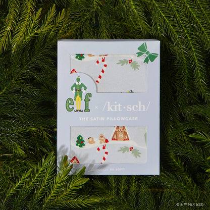 elf x kitsch Satin Pillowcase- Periwinkle Christmas *FS