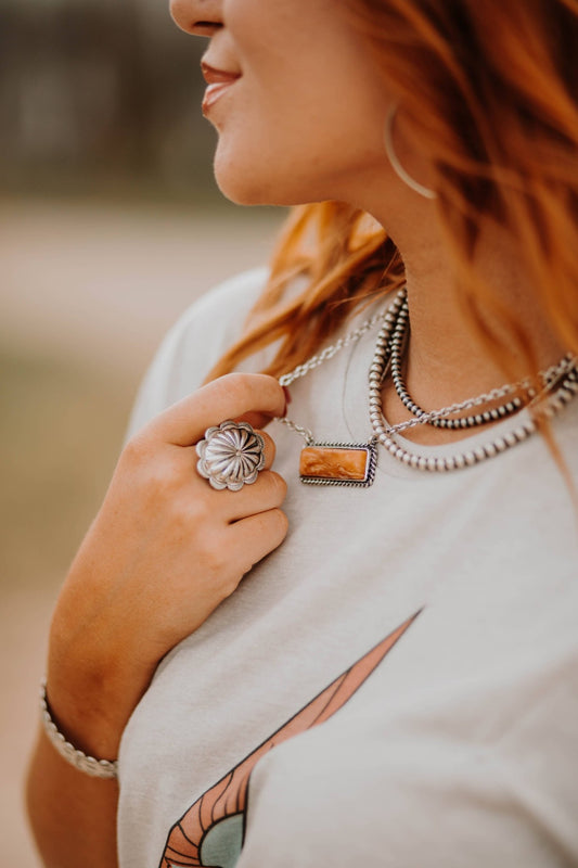 Adjustable Western Concho Ring - Uptown Boutique Ramona