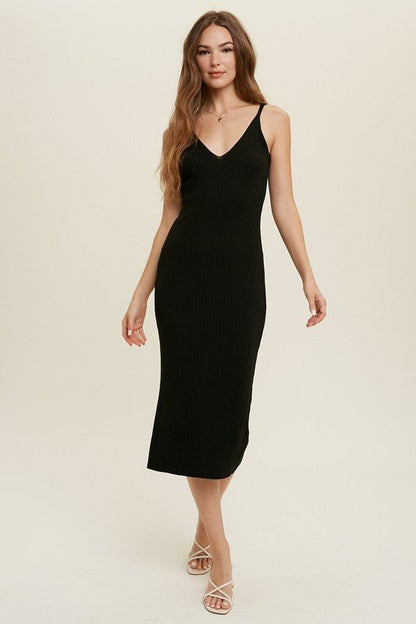 Adored By You Ribbed Midi Dress - Uptown Boutique Ramona