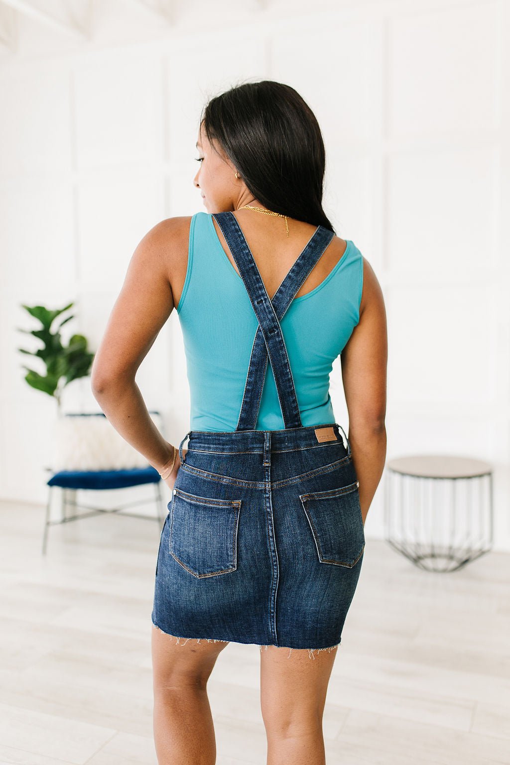 Agnes Denim Overall Dress (Online Exclusive) - Uptown Boutique Ramona