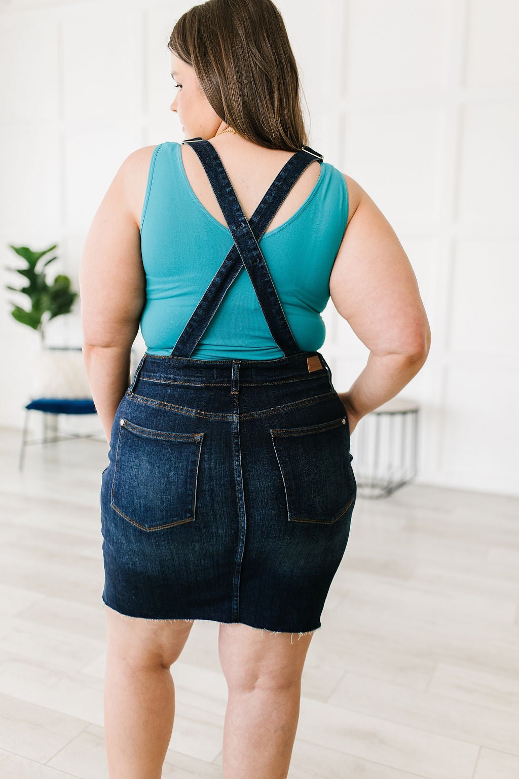 Agnes Denim Overall Dress (Online Exclusive) - Uptown Boutique Ramona