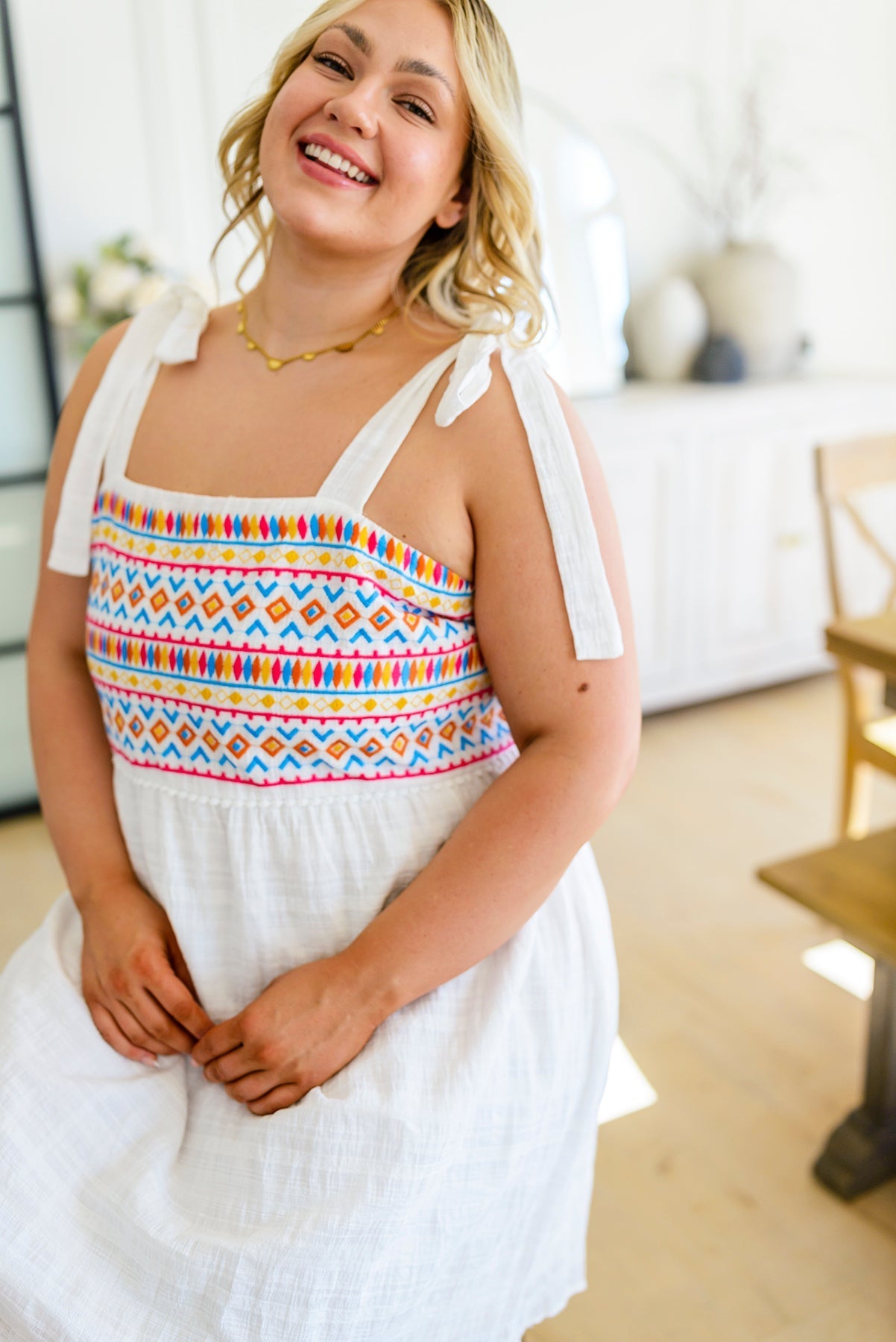 Ain't She Sweet Embroidered Babydoll Dress (Online Exclusive) - Uptown Boutique Ramona