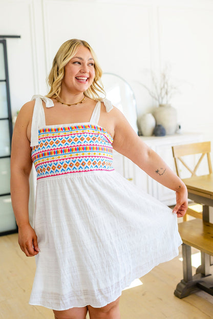 Ain't She Sweet Embroidered Babydoll Dress (Online Exclusive) - Uptown Boutique Ramona