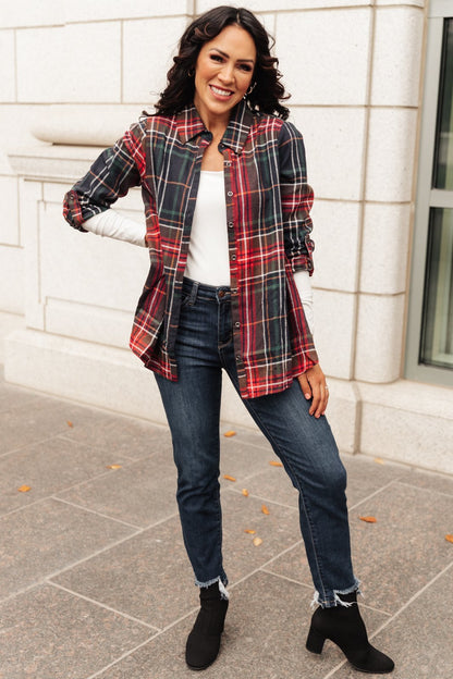 Alana Plaid Button Down Top (Online Exclusive) - Uptown Boutique Ramona