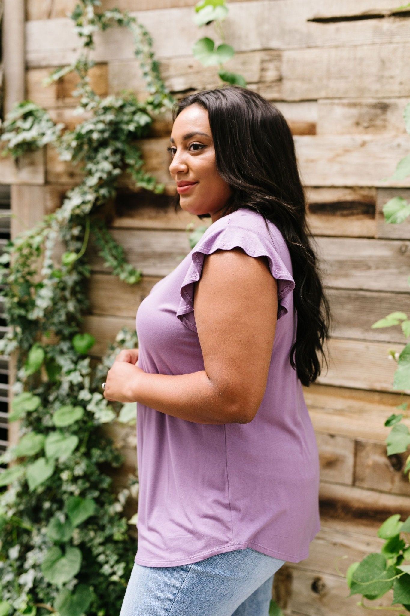 All A Flutter Lavender Top (Online Exclusive) - Uptown Boutique Ramona