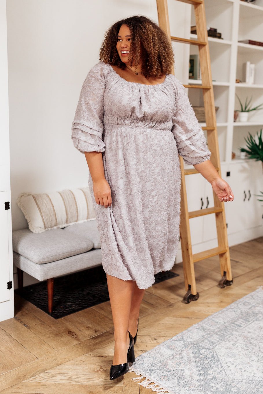 All Is Well Dress In Opal Gray (Online Exclusive) - Uptown Boutique Ramona