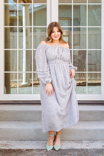 All Is Well Dress In Opal Gray (Online Exclusive) - Uptown Boutique Ramona