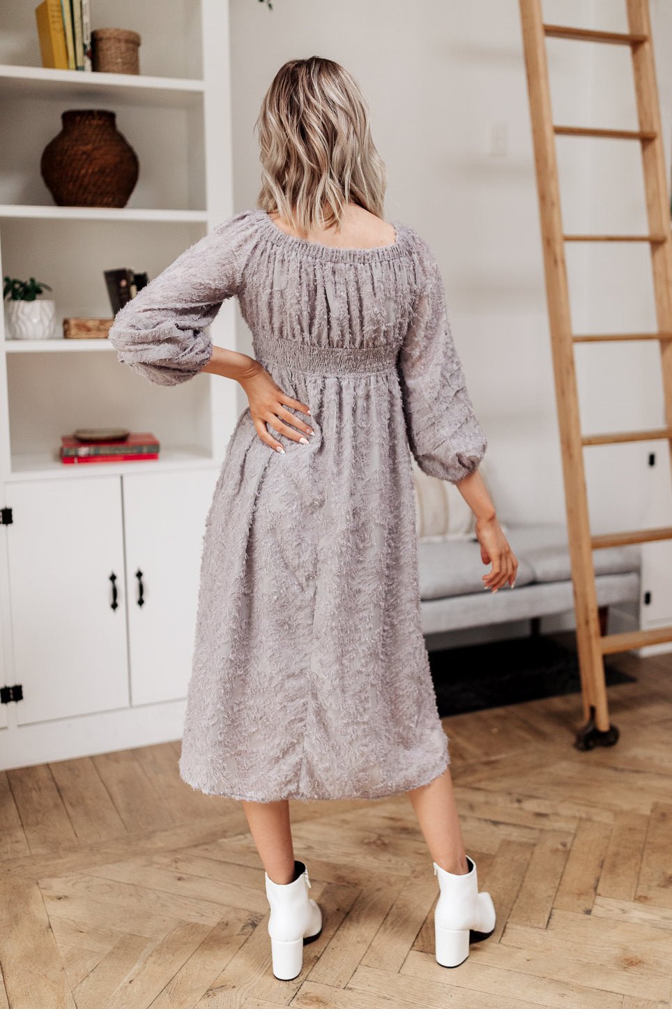 All Is Well Dress In Opal Gray (Online Exclusive) - Uptown Boutique Ramona