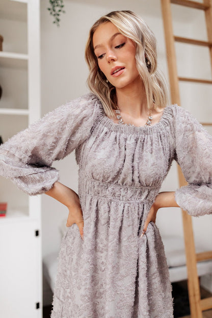 All Is Well Dress In Opal Gray (Online Exclusive) - Uptown Boutique Ramona