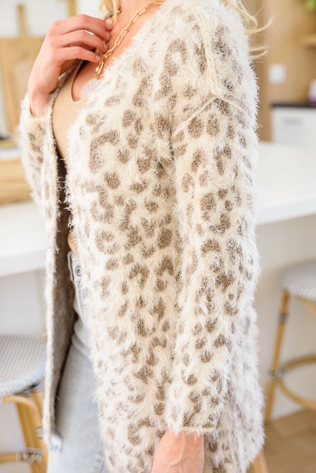 Leopard eyelash cardigan hotsell