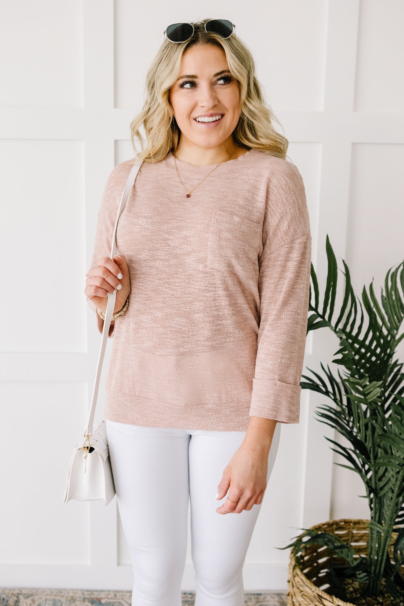 All Over It Top In Dusty Pink (Online Exclusives) - Uptown Boutique Ramona