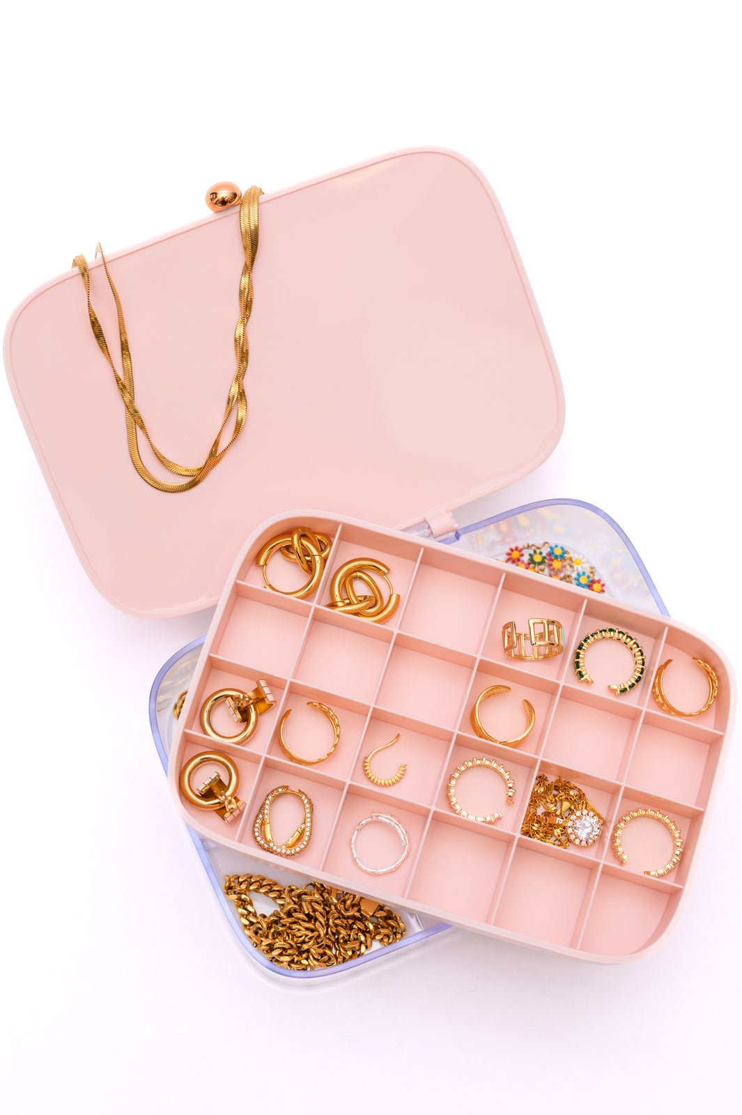 All Sorted Out Jewelry Storage Case in Pink - Uptown Boutique Ramona