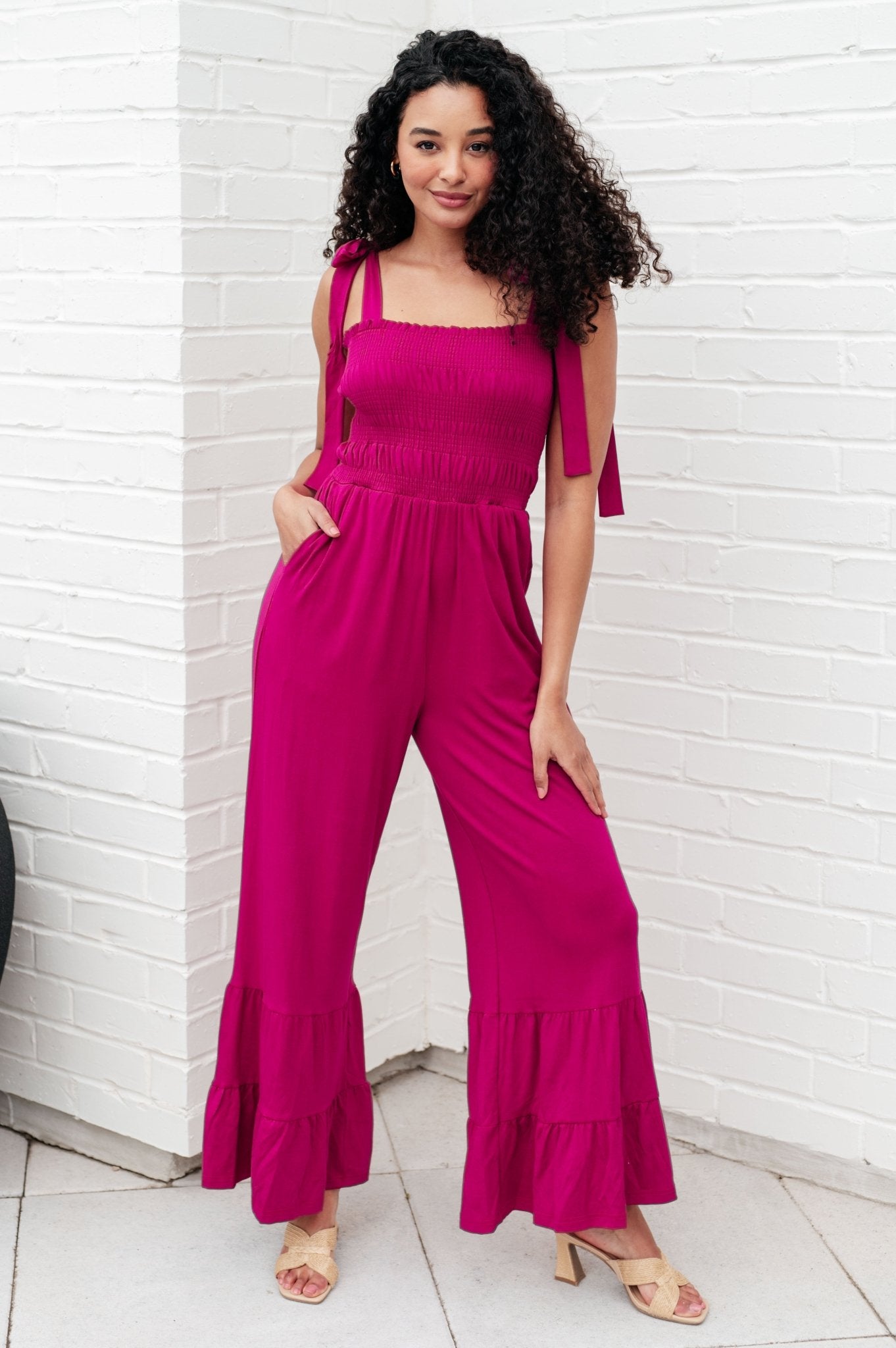 Almost Available Flared Jumpsuit - Uptown Boutique Ramona