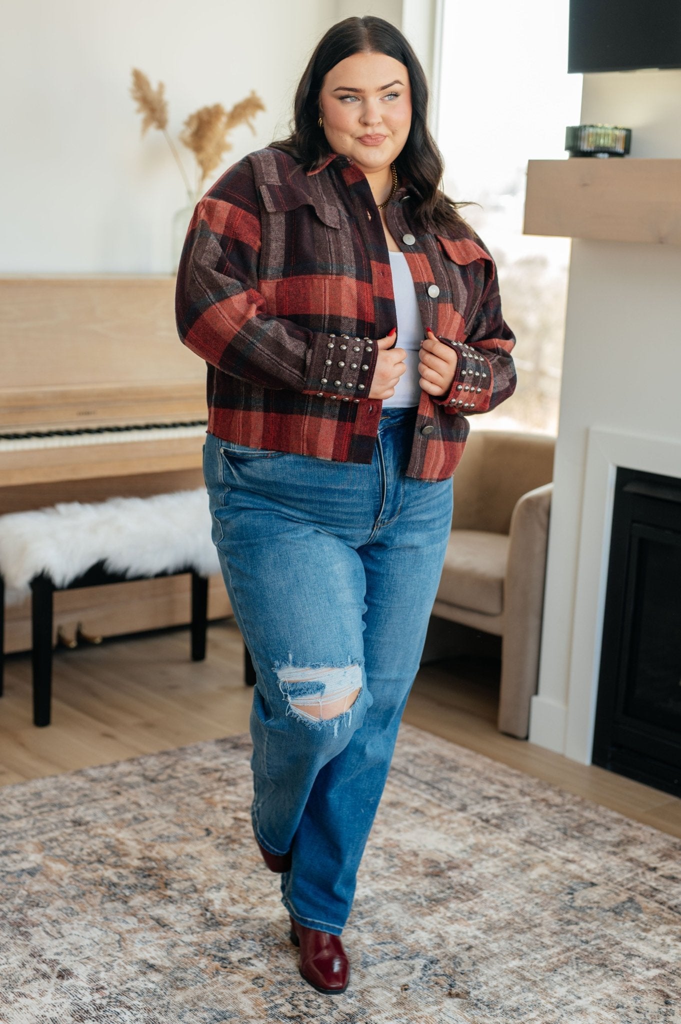 Already There Plaid Shacket (Online Exclusive) - Uptown Boutique Ramona