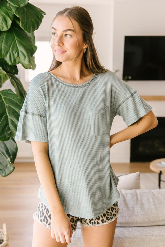 Always Be Yours Top in Sage (Online Exclusives) - Uptown Boutique Ramona