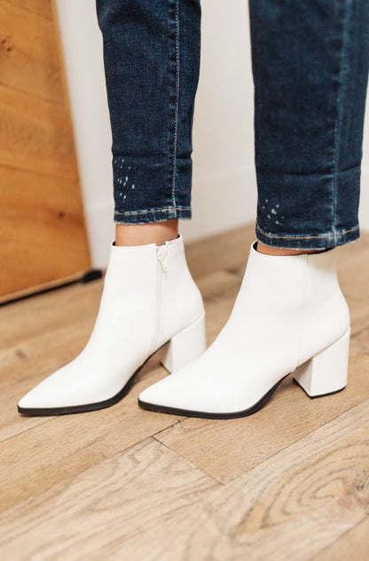 Amari Ankle Boots in White (Online Exclusive) - Uptown Boutique Ramona