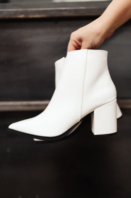 Amari Ankle Boots in White (Online Exclusive) - Uptown Boutique Ramona