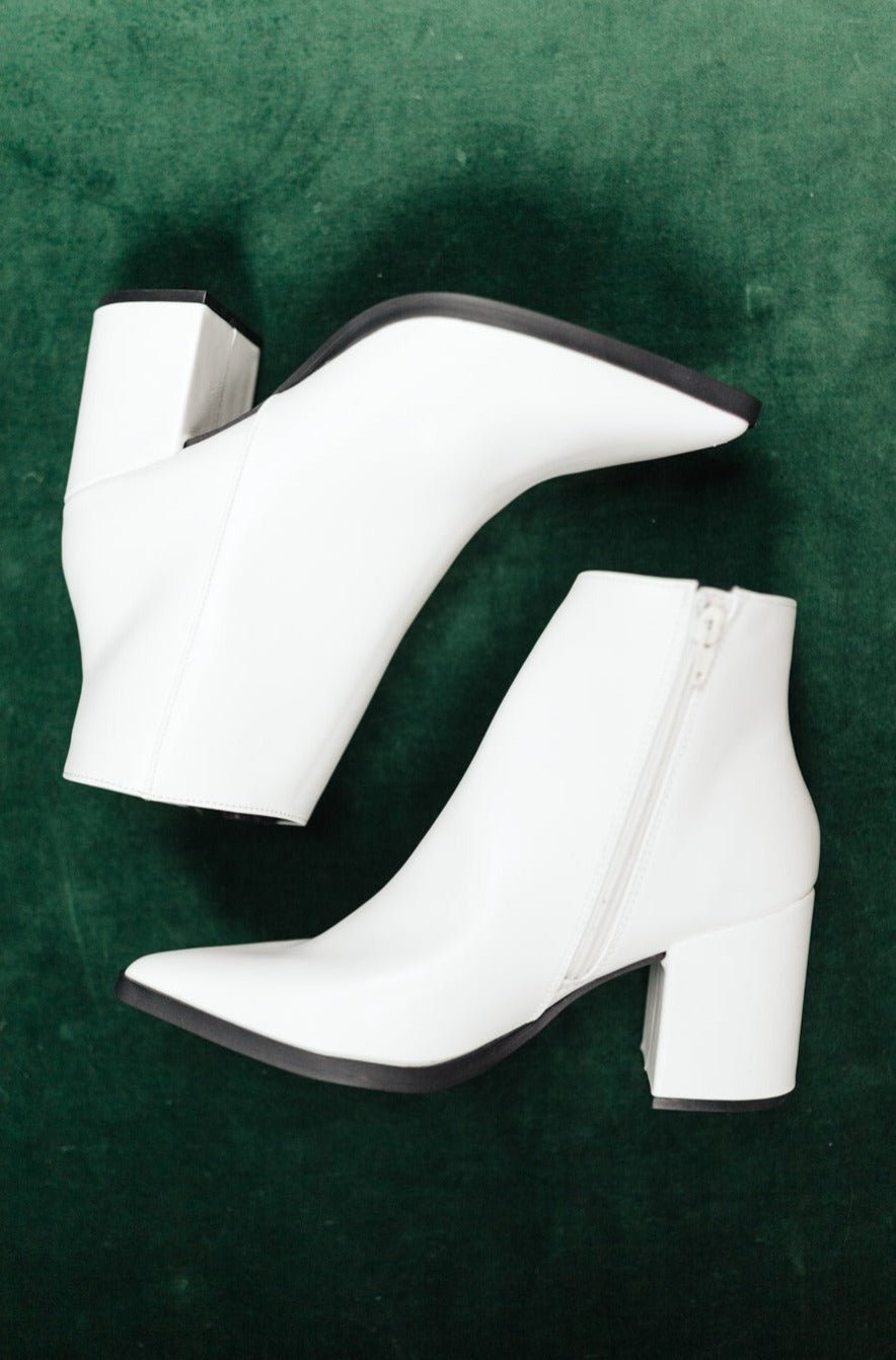 Amari Ankle Boots in White (Online Exclusive) - Uptown Boutique Ramona