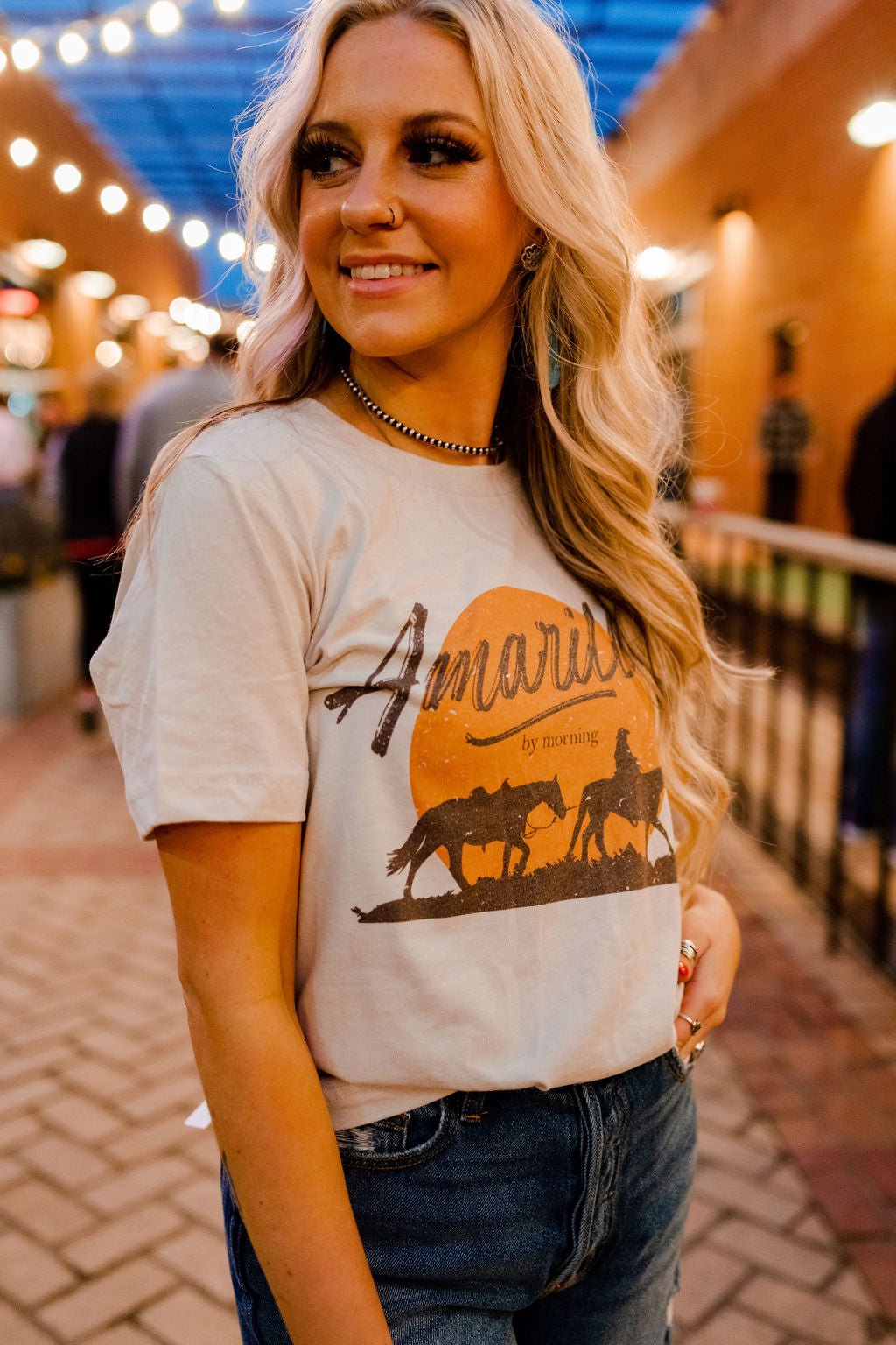 Amarillo by Mornin' Western Graphic Tee - Uptown Boutique Ramona