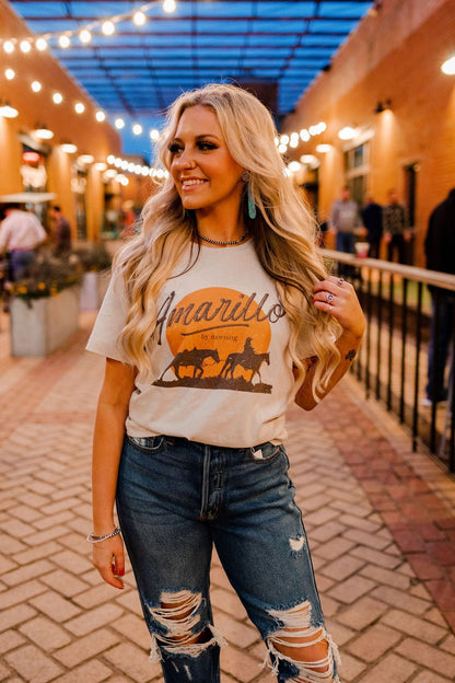 Amarillo by Mornin' Western Graphic Tee - Uptown Boutique Ramona