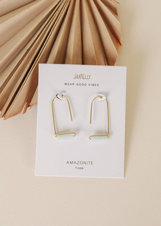 Amazonite Drop Earring - Uptown Boutique Ramona