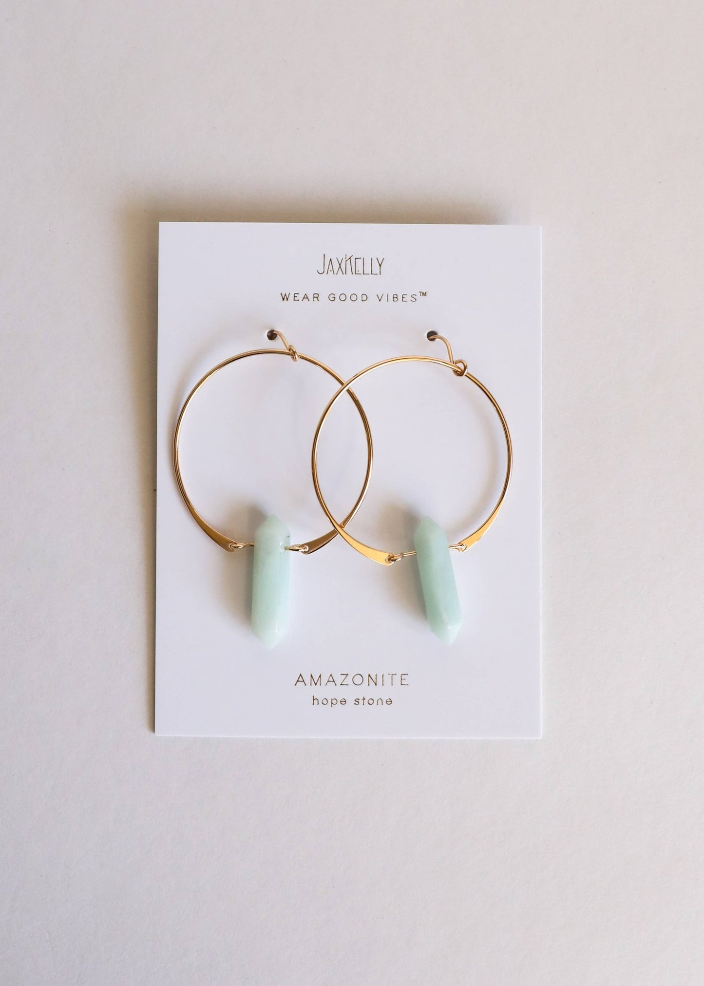 Amazonite Hoops Earring - Uptown Boutique Ramona