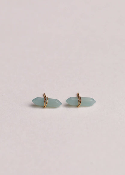 Amazonite Mineral Point Earring - Uptown Boutique Ramona