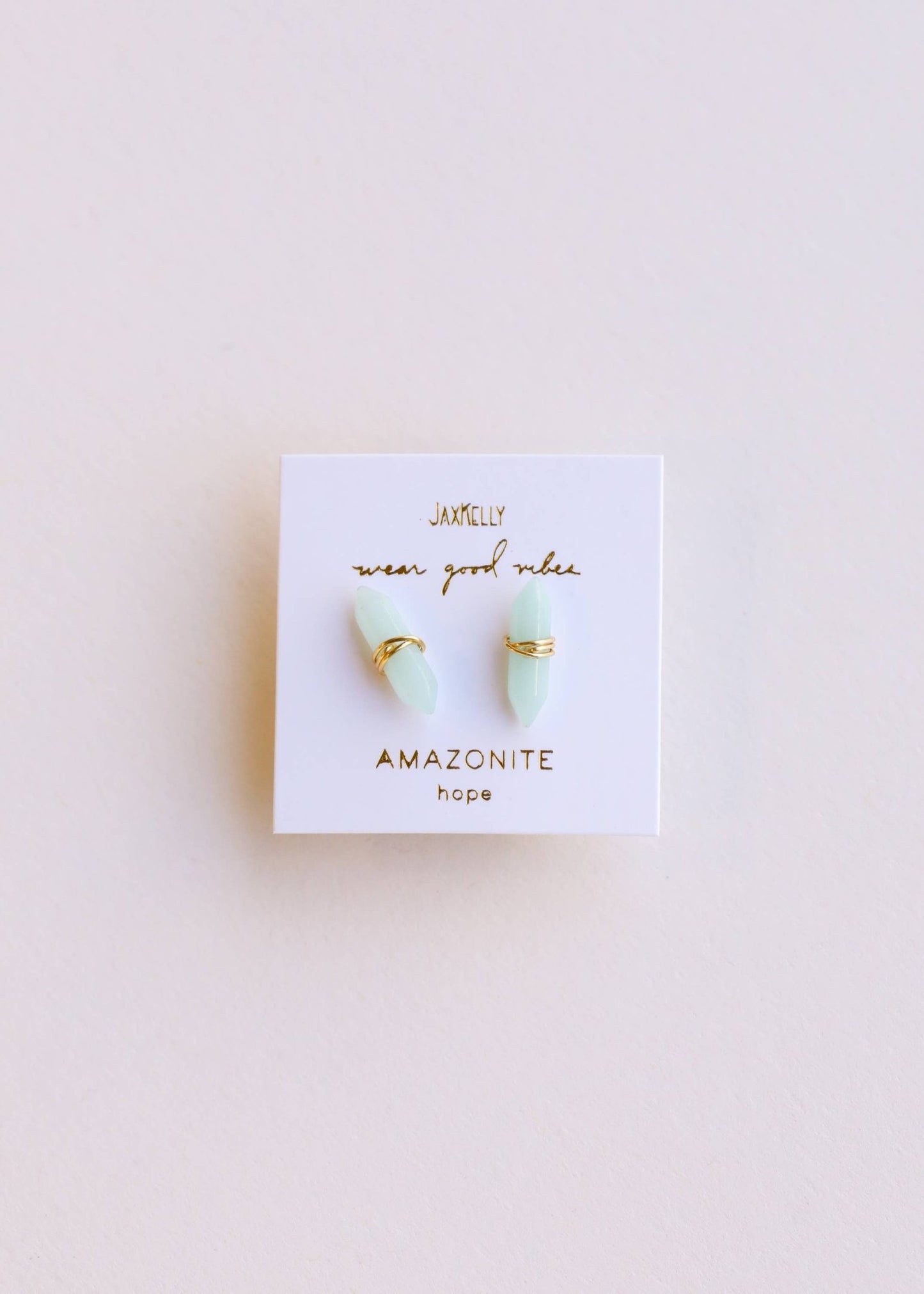 Amazonite Mineral Point Earring - Uptown Boutique Ramona