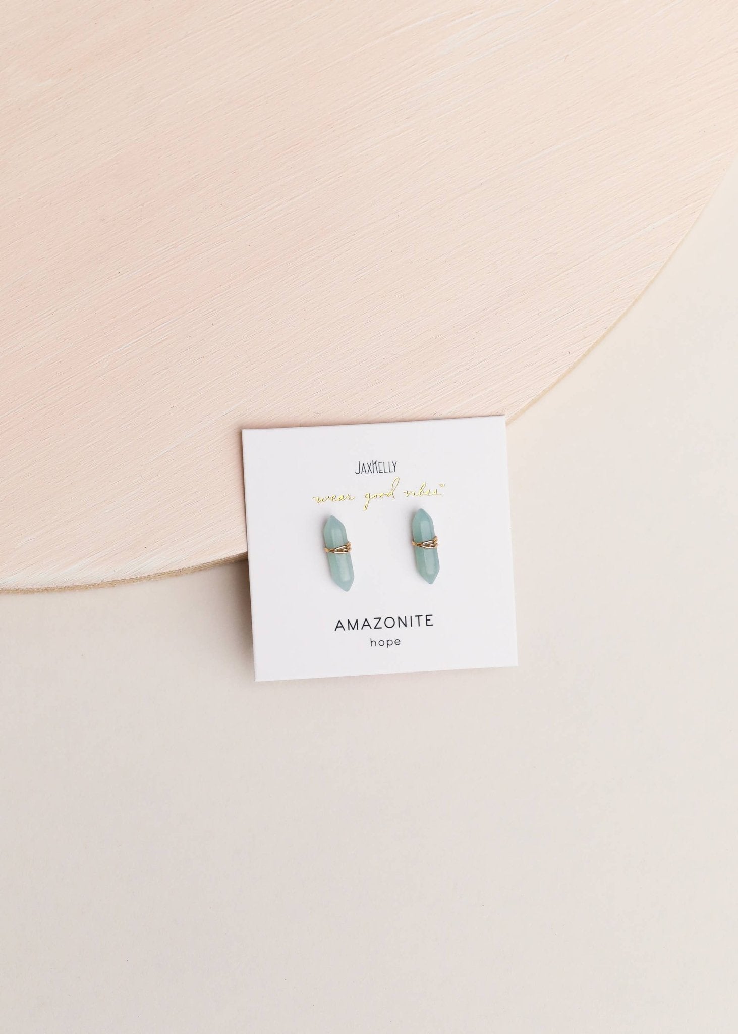 Amazonite Mineral Point Earring - Uptown Boutique Ramona