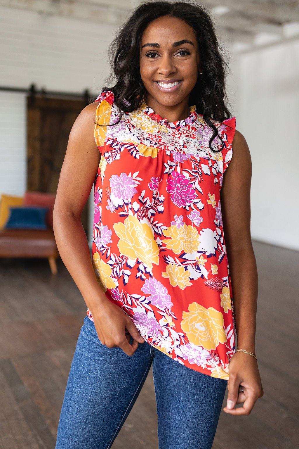 Among The Flowers Floral Top - Uptown Boutique Ramona