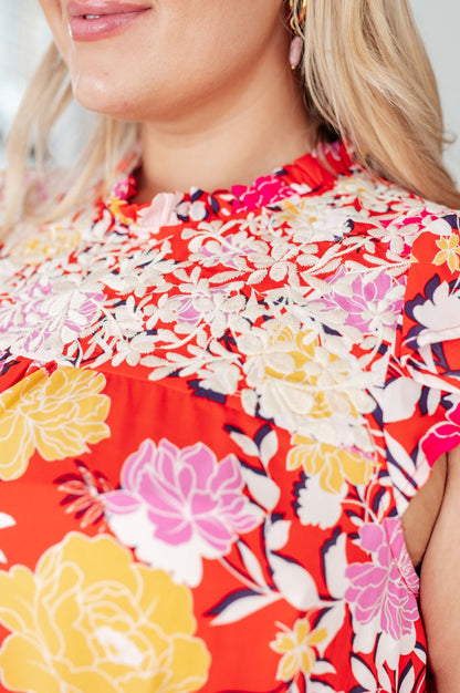 Among The Flowers Floral Top - Uptown Boutique Ramona