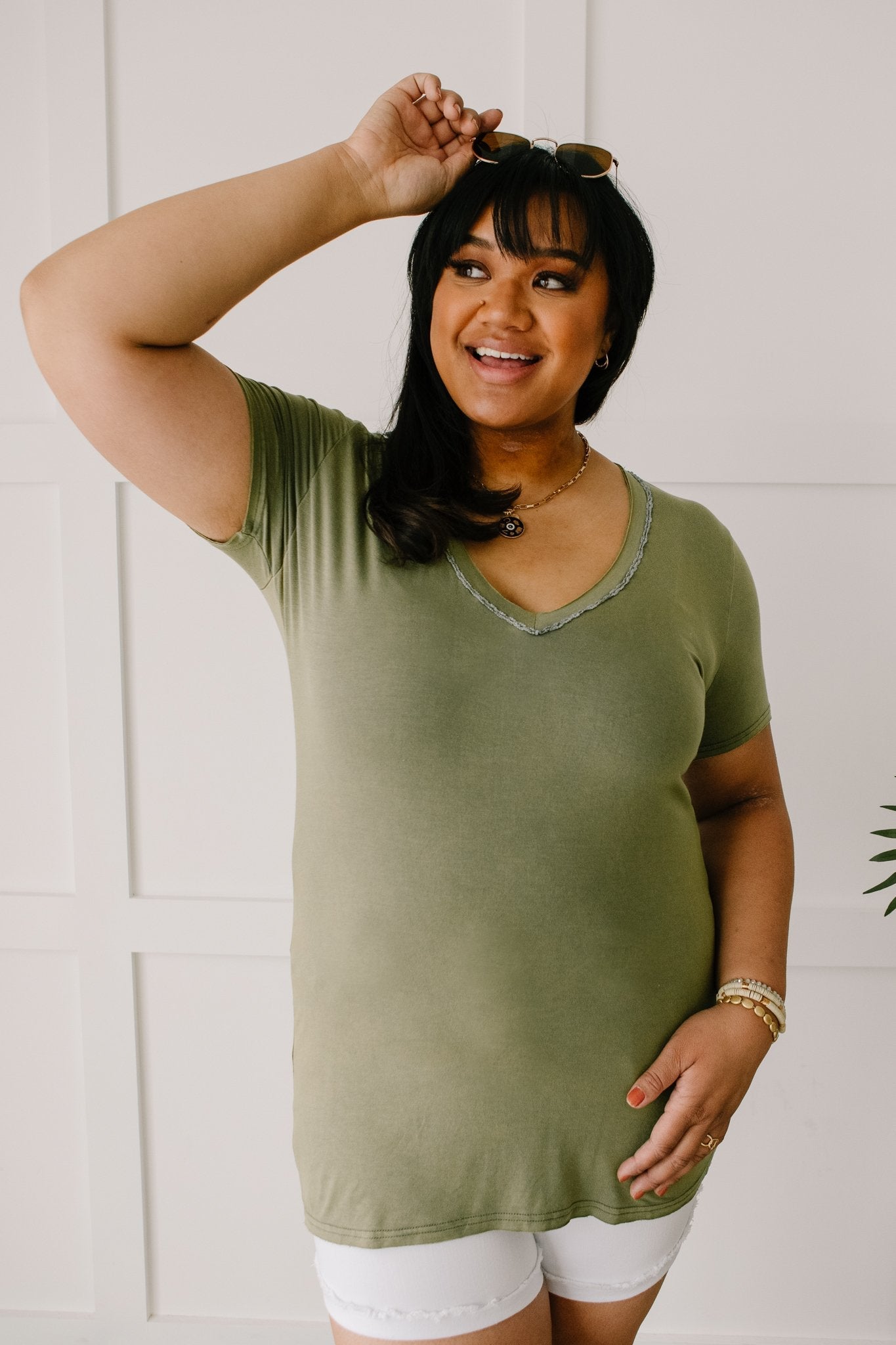 Andy Top in Olive (Online Exclusives) - Uptown Boutique Ramona