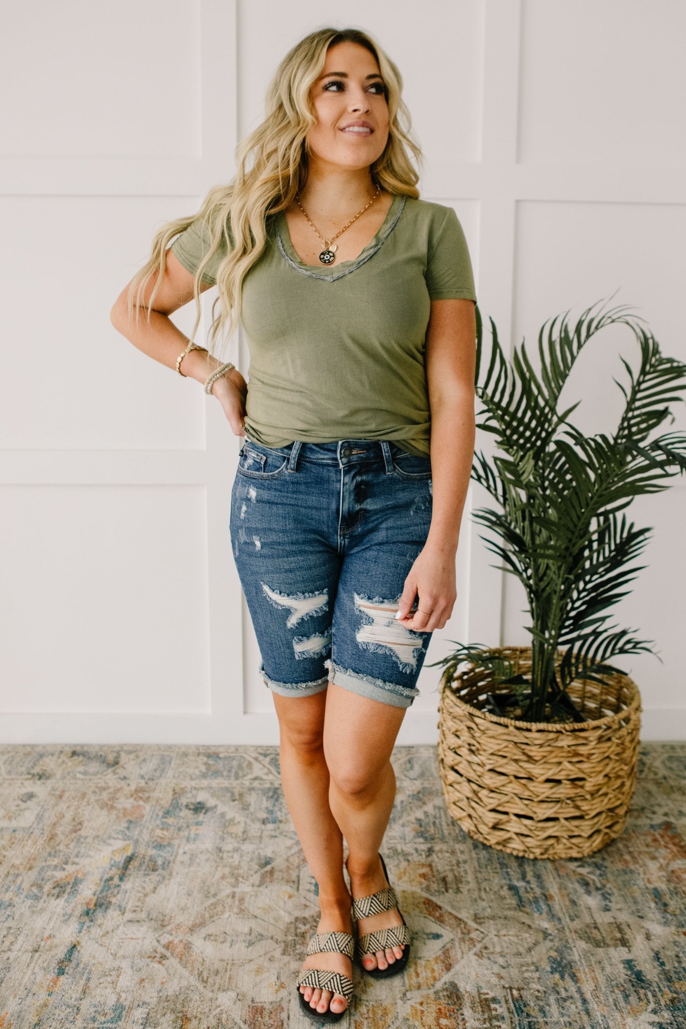 Andy Top in Olive (Online Exclusives) - Uptown Boutique Ramona