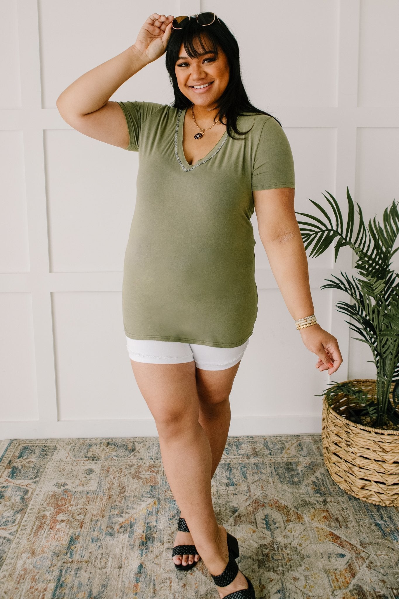 Andy Top in Olive (Online Exclusives) - Uptown Boutique Ramona