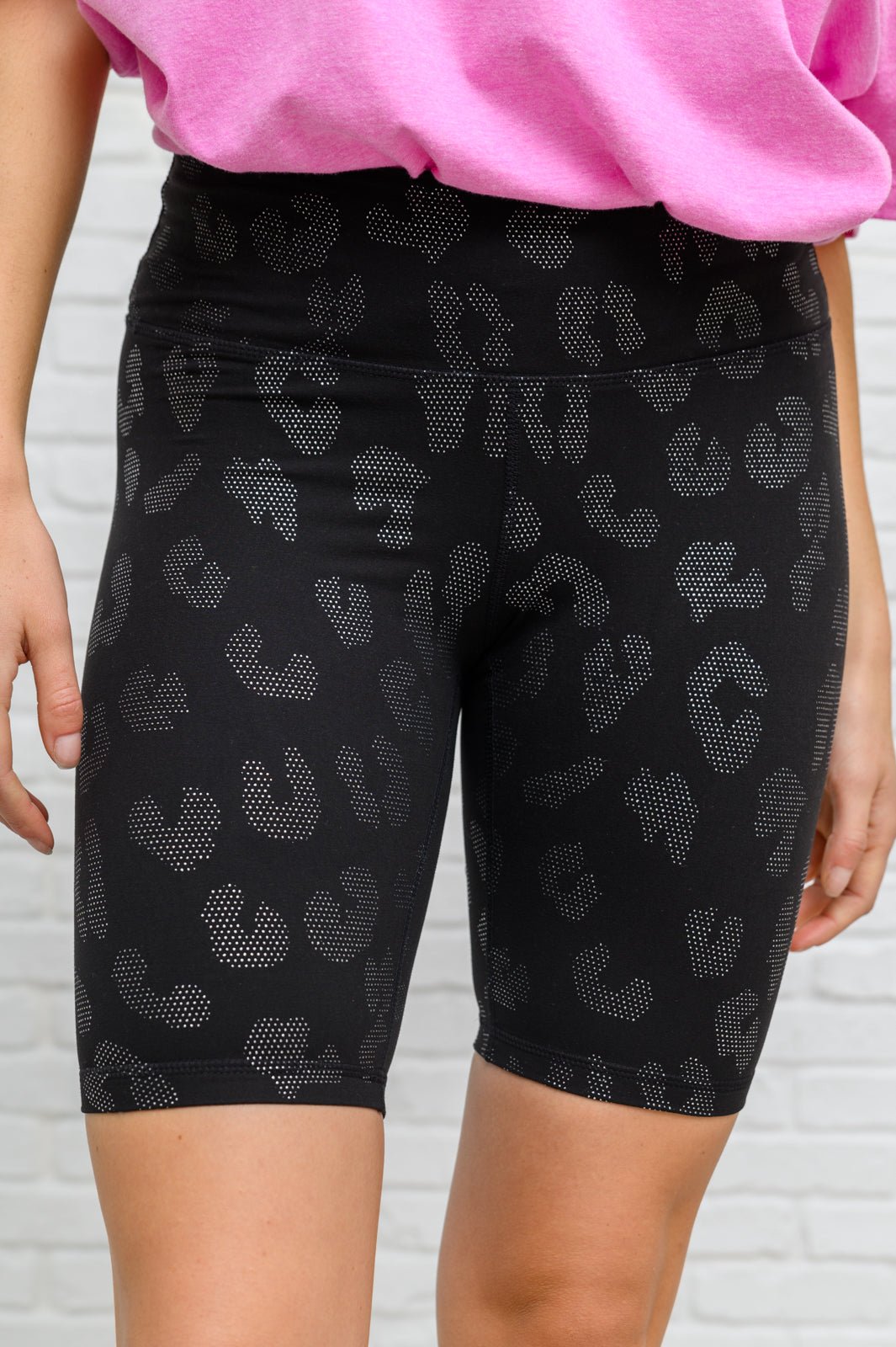 Animal Print Biker Shorts In Black (Online Exclusive) - Uptown Boutique Ramona