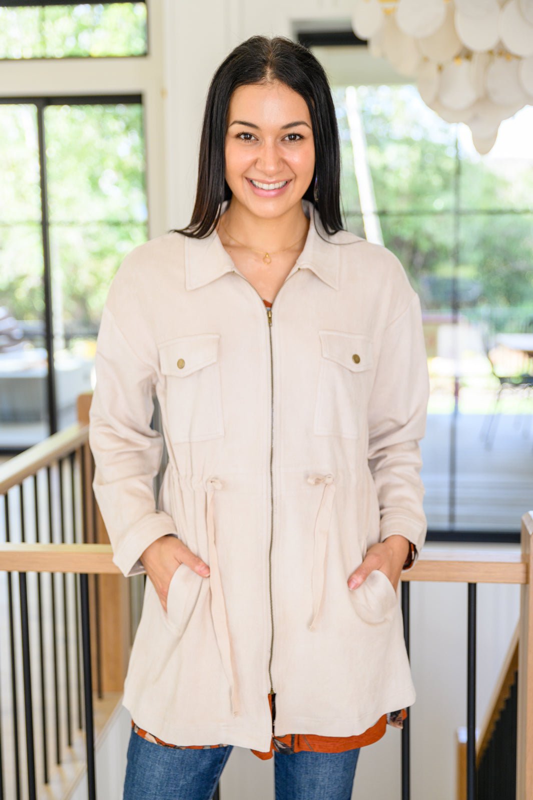 Aniston Everyday Jacket In Ivory (Online Exclusive) - Uptown Boutique Ramona