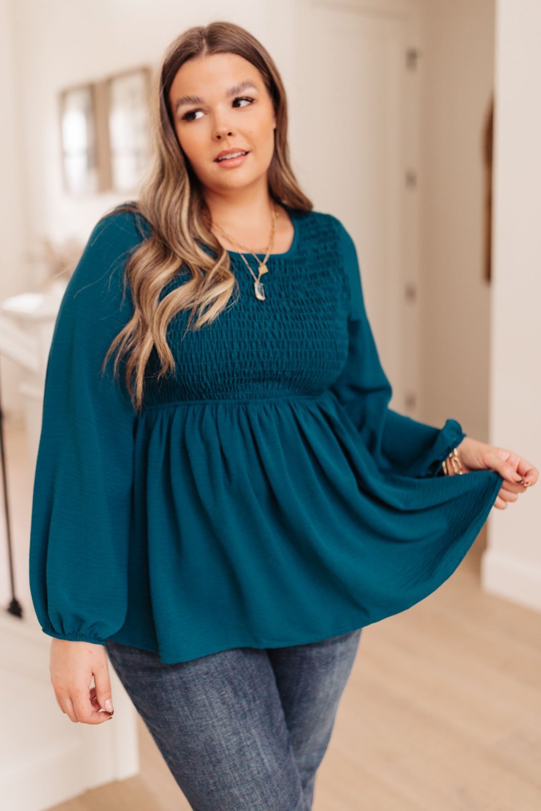 Annalise Top In Deep Teal (Online Exclusive) - Uptown Boutique Ramona