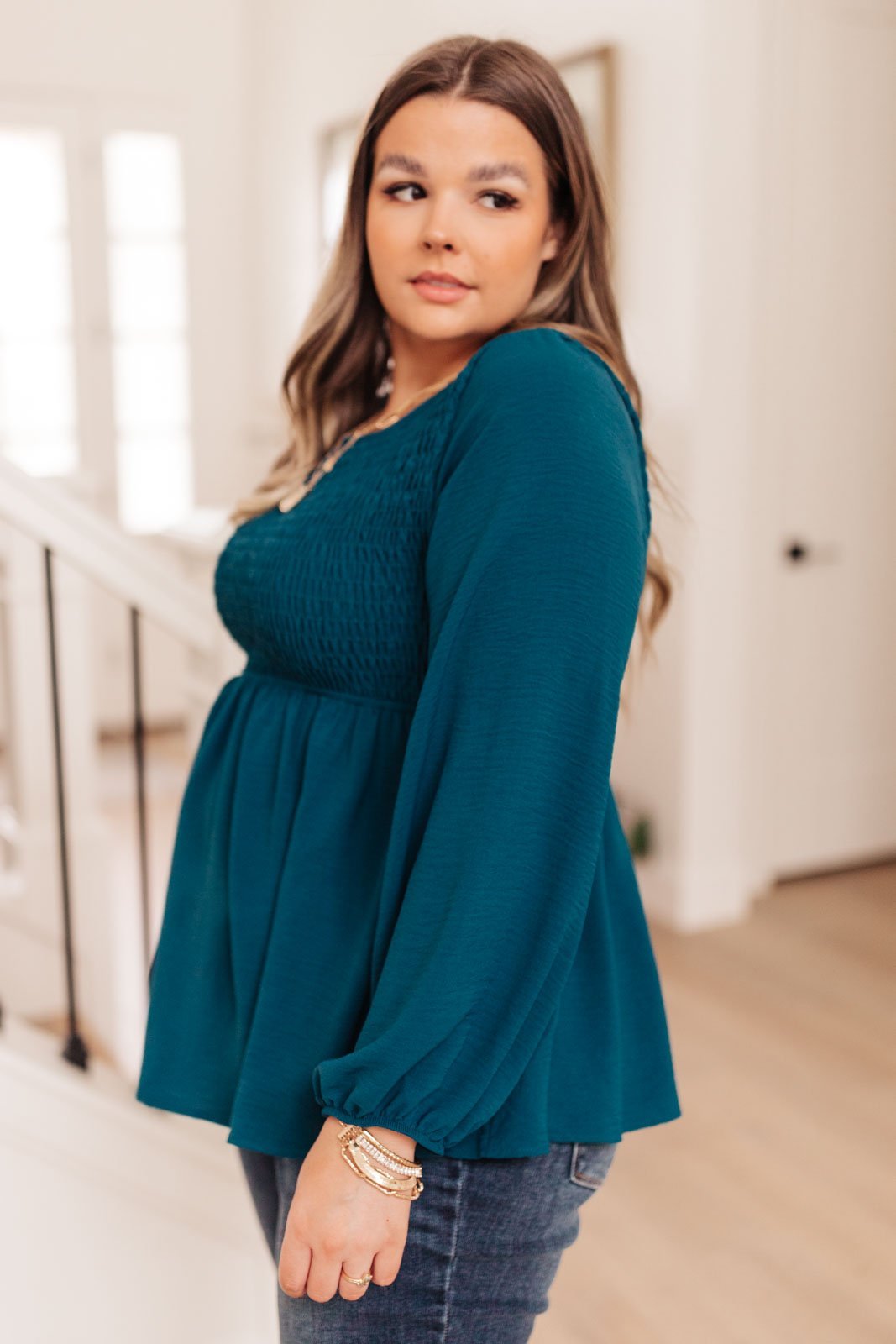 Annalise Top In Deep Teal (Online Exclusive) - Uptown Boutique Ramona