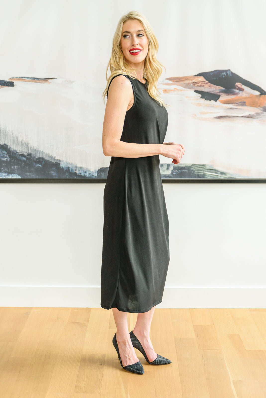 Another New Day Midi Dress in Black (Online Exclusive) - Uptown Boutique Ramona