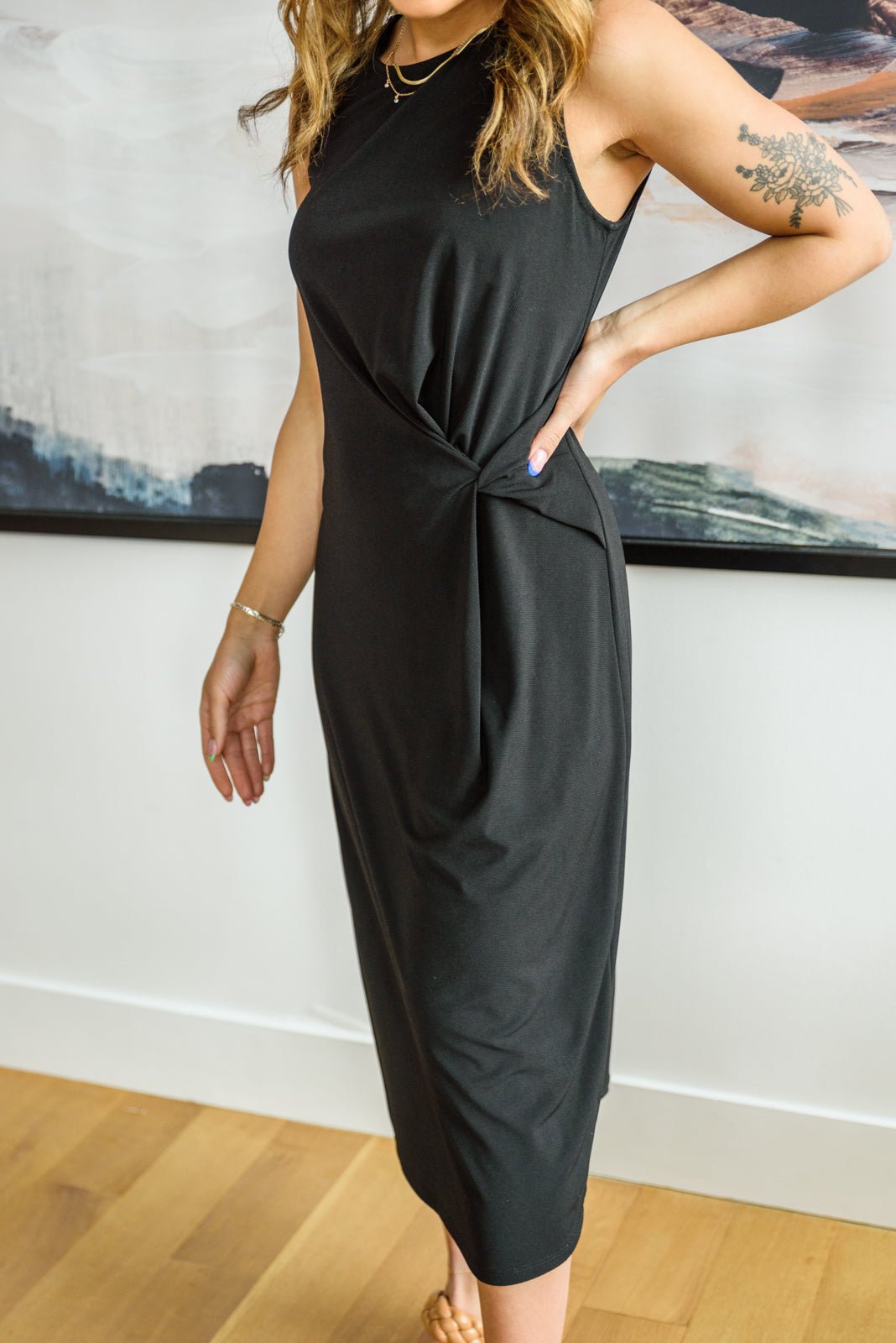 Another New Day Midi Dress in Black (Online Exclusive) - Uptown Boutique Ramona