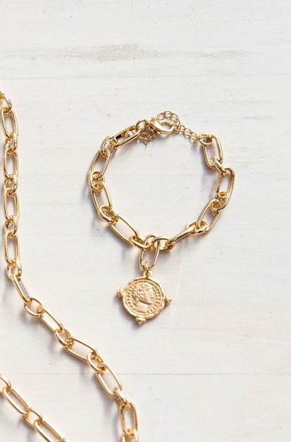 Antique Coin Bracelet (Online Exclusive) - Uptown Boutique Ramona